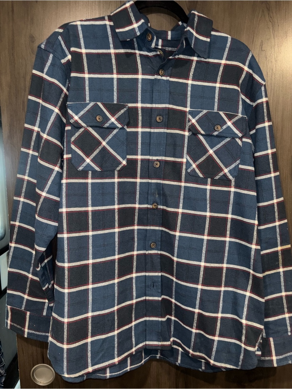 Jachs Navy, White & Red Plaid Button-Down Shirt